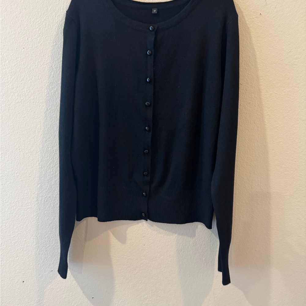 Black Button-Up Cardigan